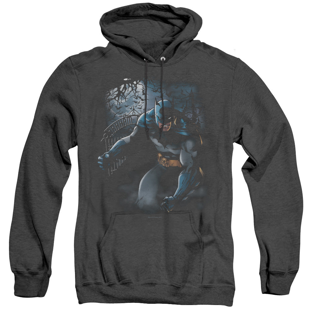 Batman - Light Of The Moon - Adult Heather Hoodie - Black