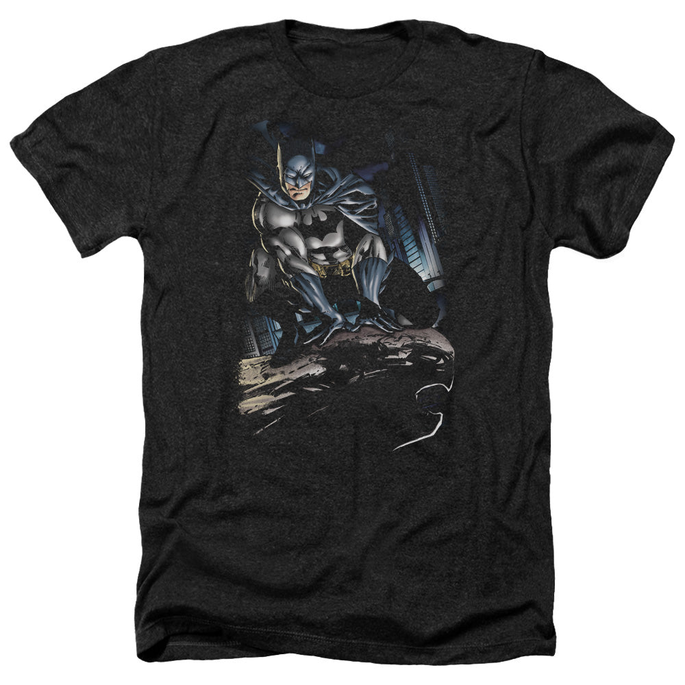 Batman - Perched - Adult Heather-black