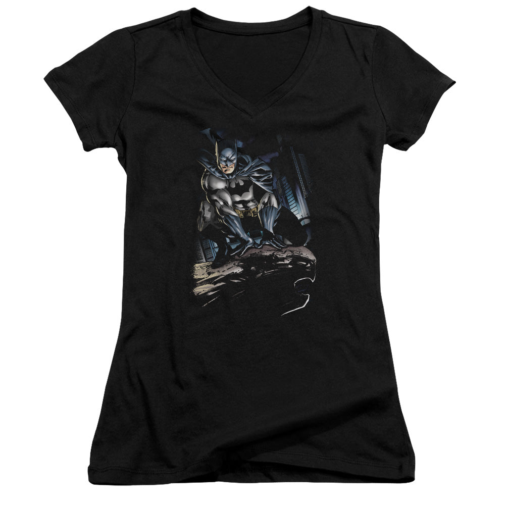 Batman - Perched - Junior V-neck - Black