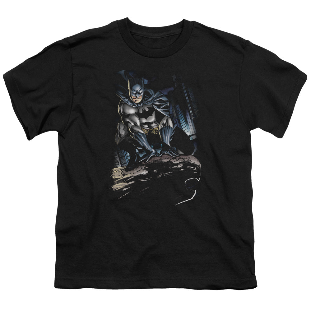 Batman - Perched - Short Sleeve Youth 18/1 - Black T-shirt