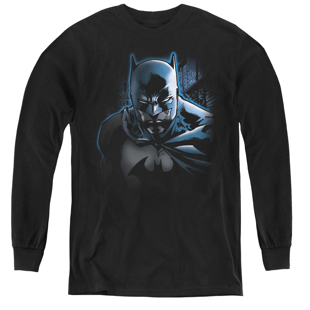 Batman - Dont Mess With The Bat - Youth Long Sleeve Tee - Black