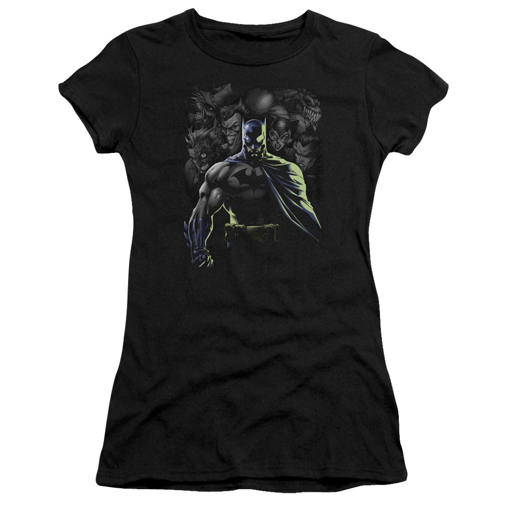 Batman - Villains Unleashed - Short Sleeve Junior Sheer - Black T-shirt