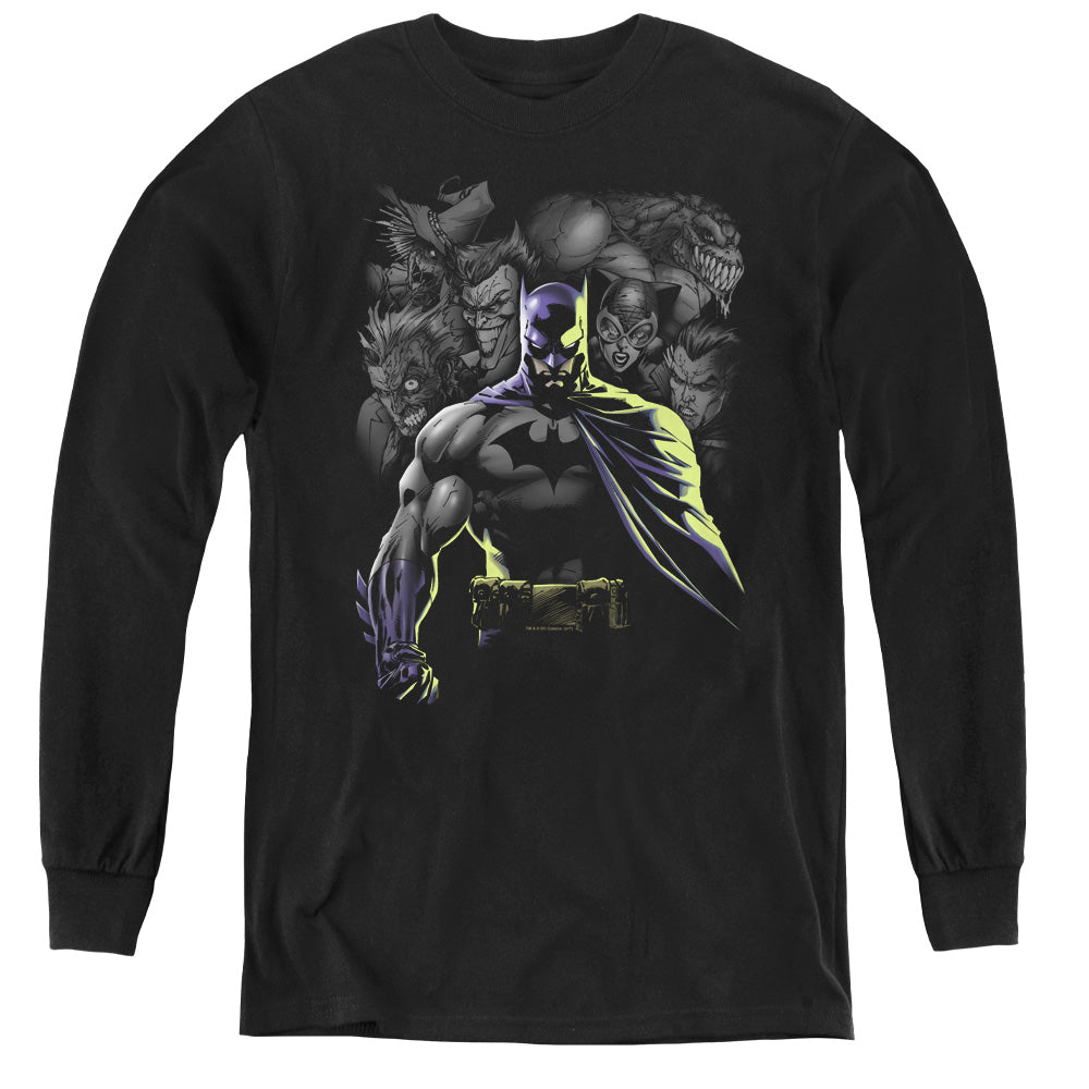Batman - Villains Unleashed - Youth Long Sleeve Tee - Black