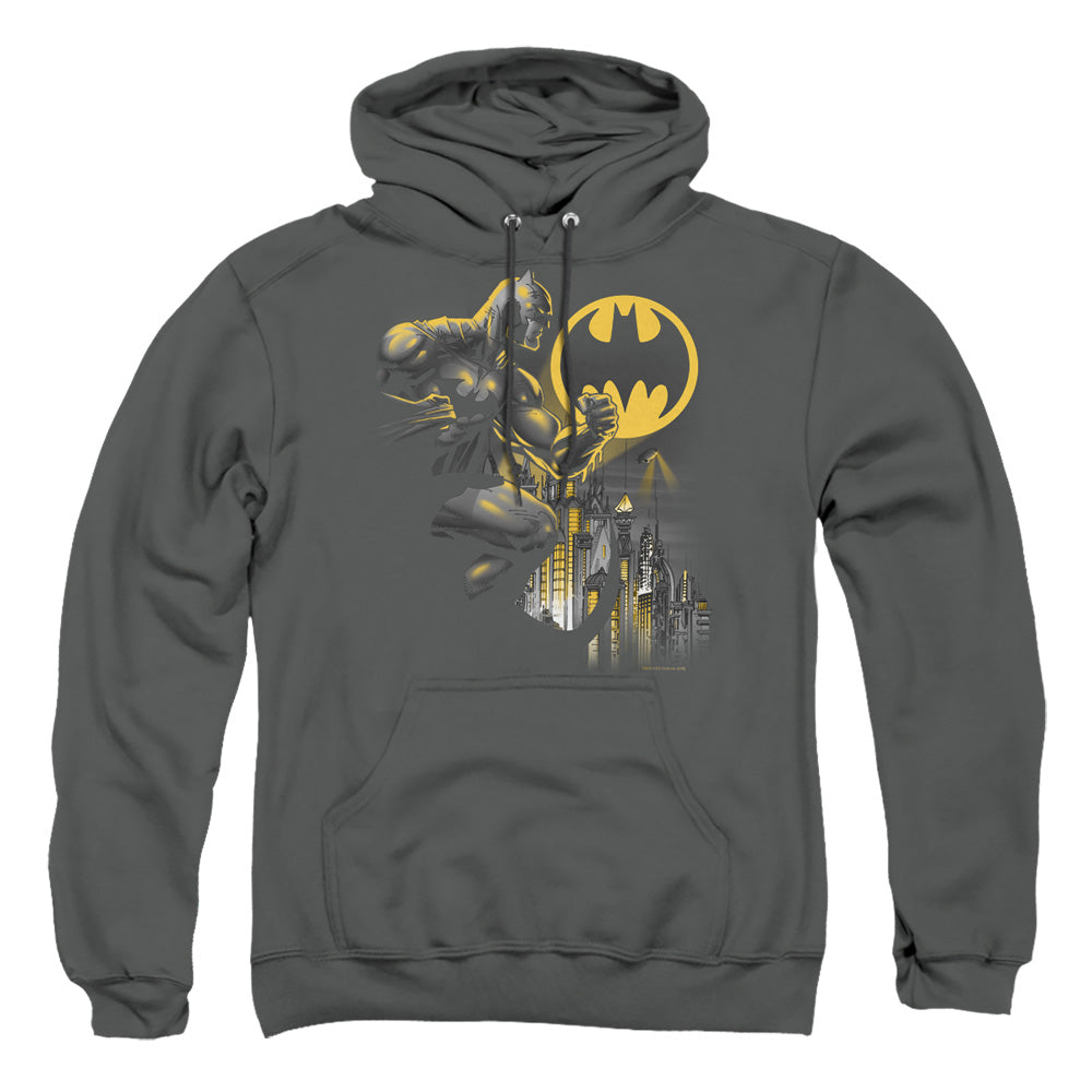 Batman - Bat Signal - Adult Pull-over Hoodie - Charcoal