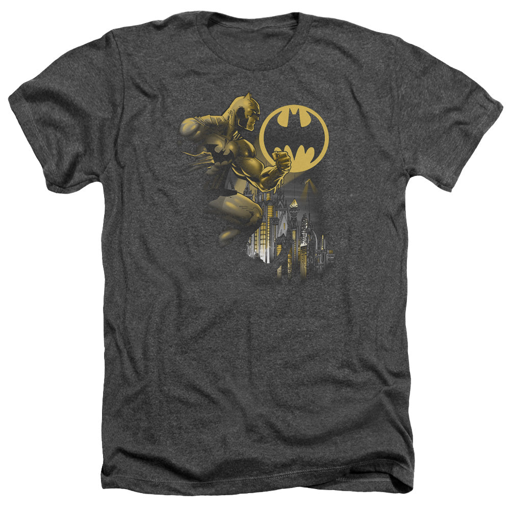 Batman - Bat Signal - Adult Heather - Charcoal