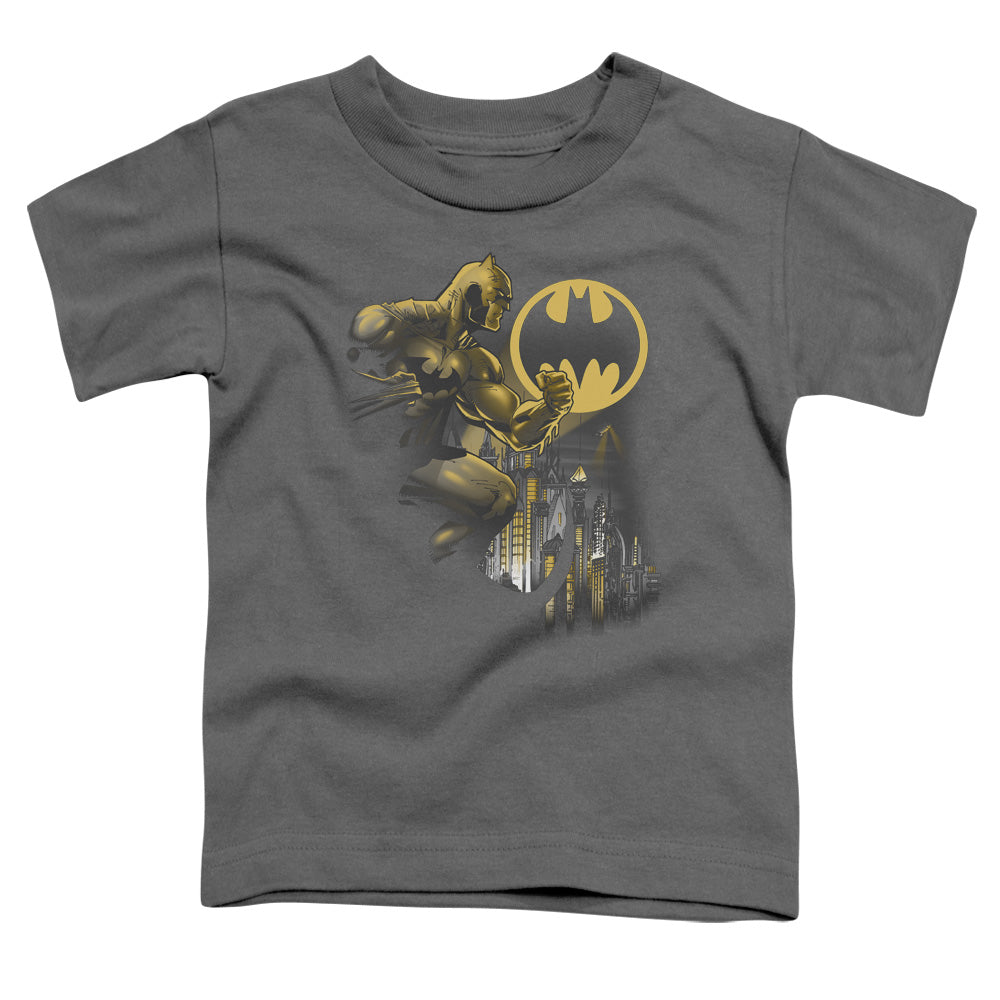 Batman - Bat Signal - Short Sleeve Toddler Tee - Charcoal T-shirt