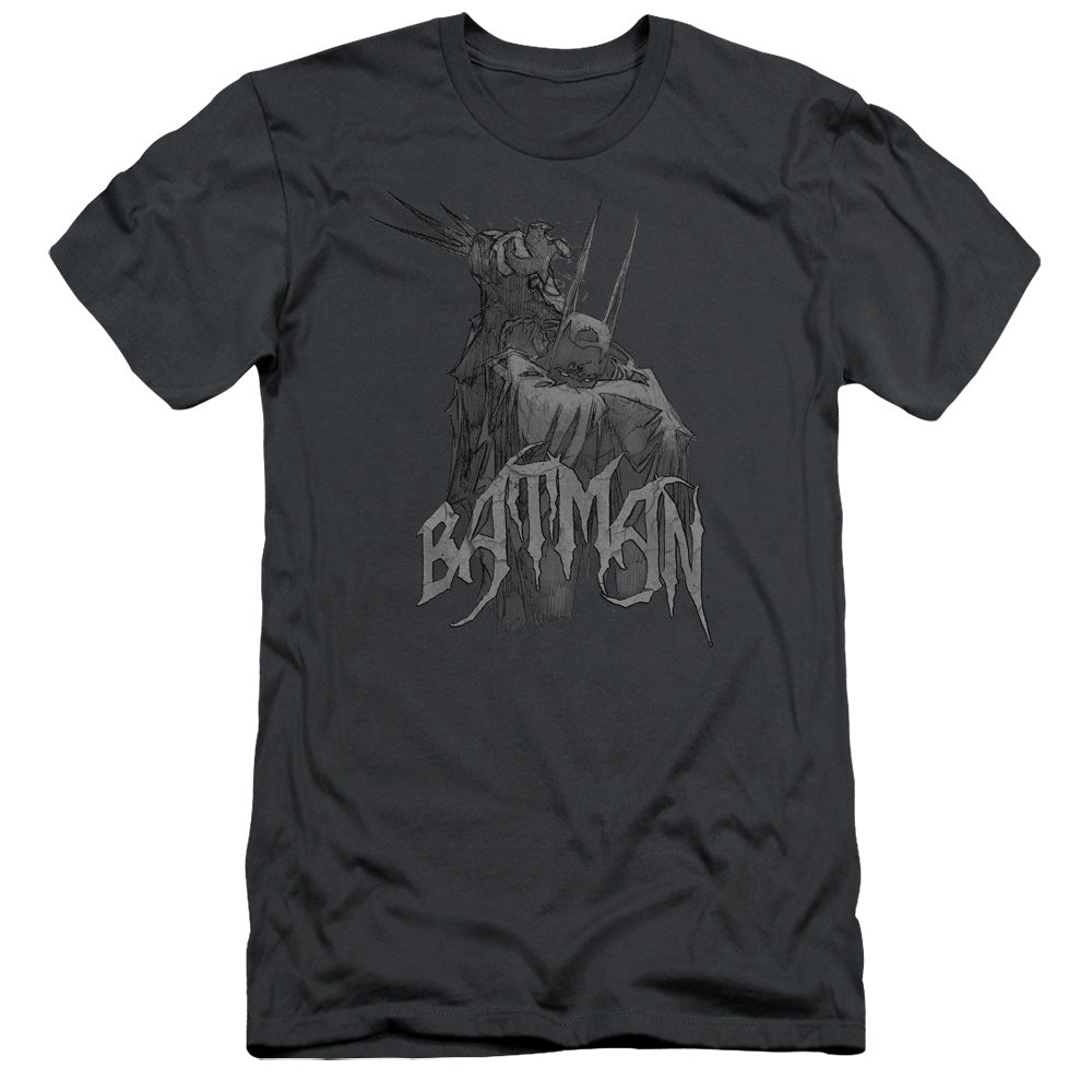 Batman - Scary Right Hand - Short Sleeve Adult 30/1 - Charcoal T-shirt