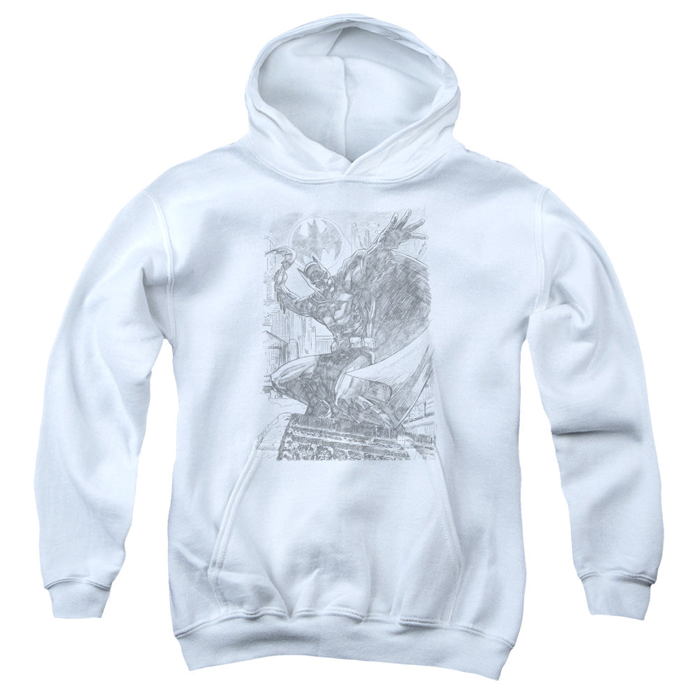 Batman - Pencil Batarang Throw - Youth Pull-over Hoodie - White