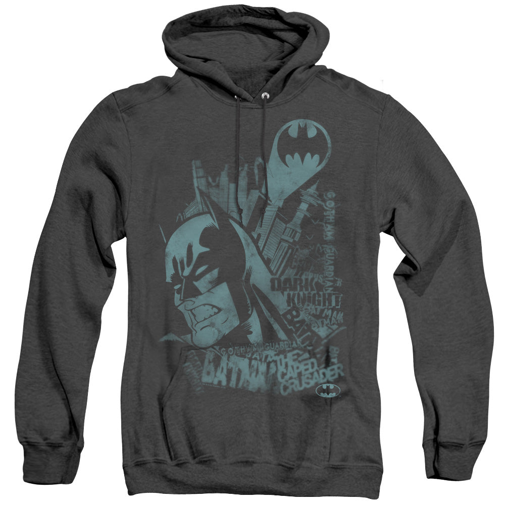Batman - Gritted Teeth - Adult Heather Hoodie - Black