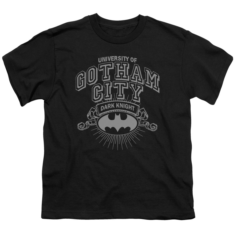 Batman - University Of Gotham - Short Sleeve Youth 18/1 - Black T-shirt