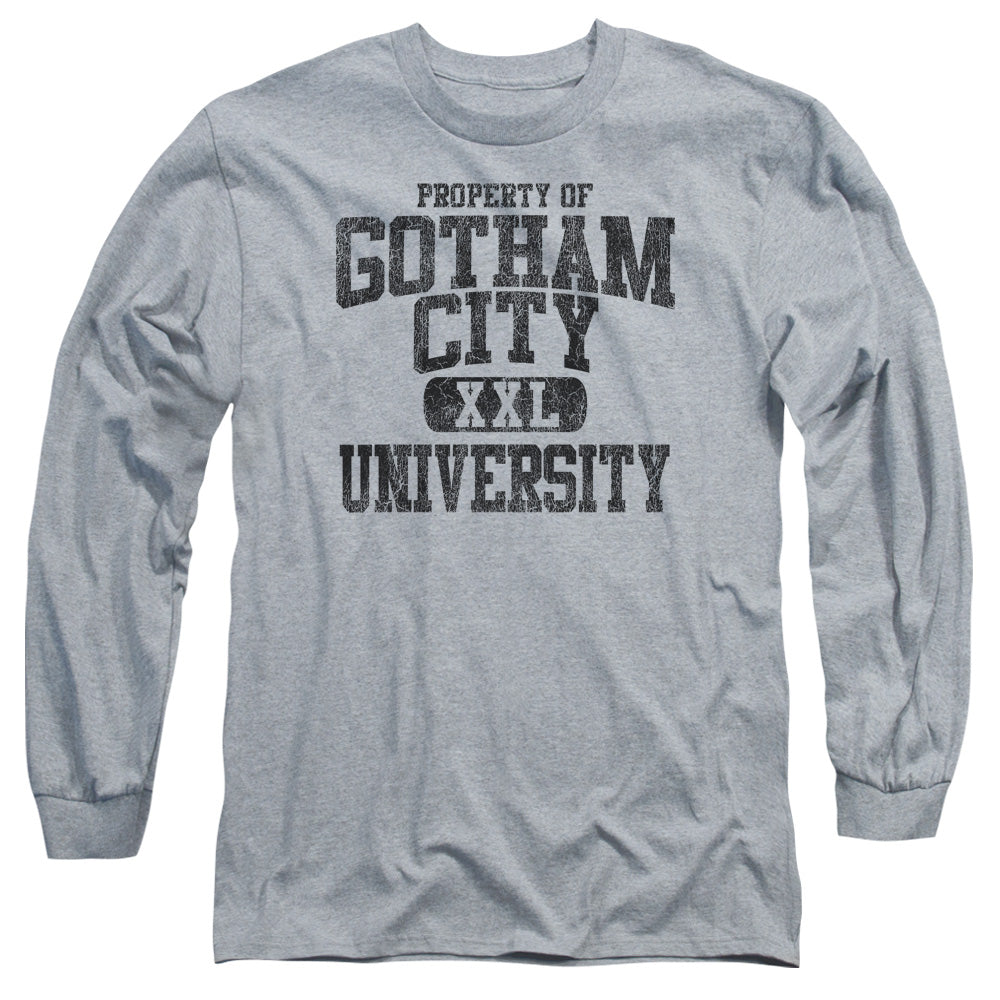 Batman - Property Of Gcu - Long Sleeve Adult 18/1 - Athletic Heather T-shirt