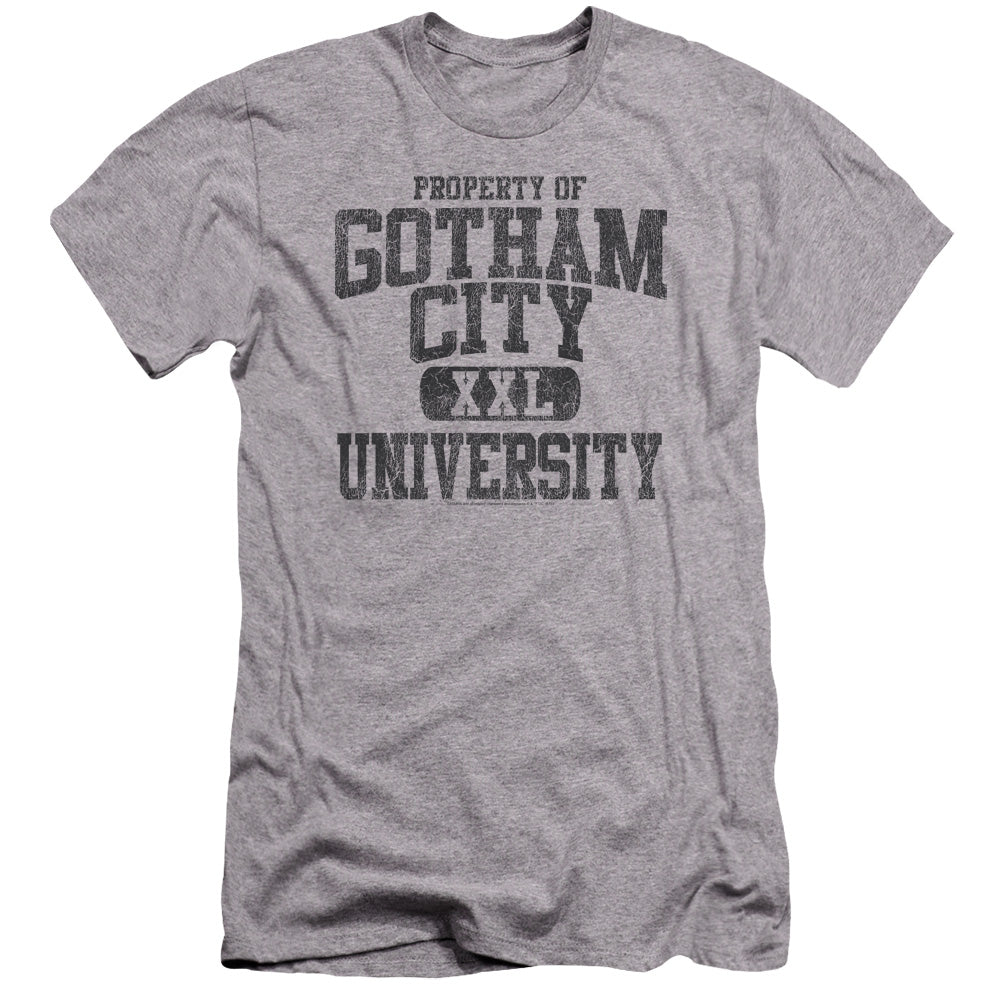 Batman - Property Of Gcu-premuim Canvas Adult Slim Fit 30/1 - Athletic Heather