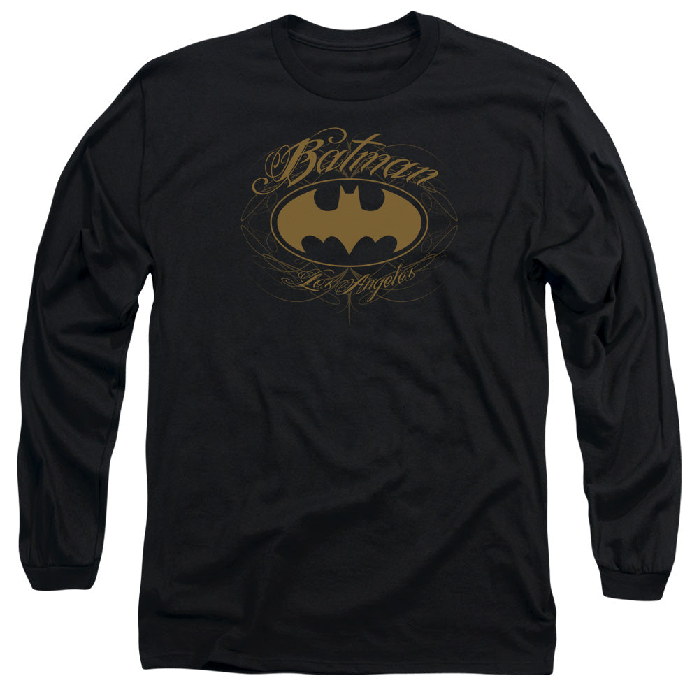 Batman - Batman La - Long Sleeve Adult 18/1 - Black T-shirt