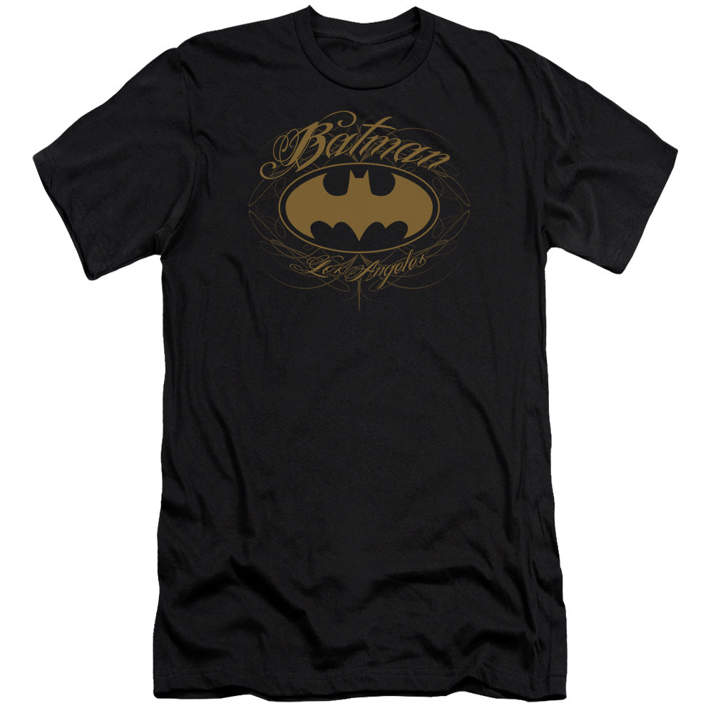 Batman - Batman La - Short Sleeve Adult 30/1 - Black T-shirt