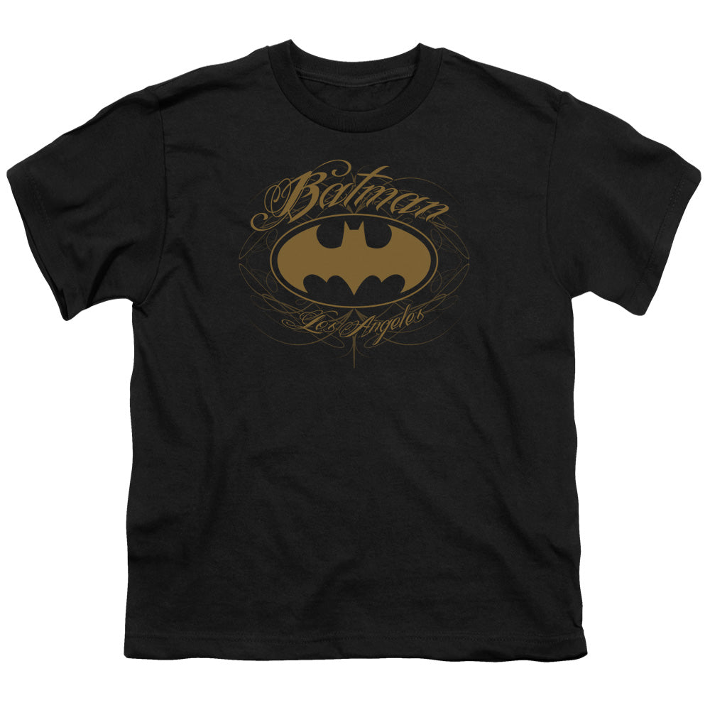 Batman - Batman La - Short Sleeve Youth 18/1 - Black T-shirt