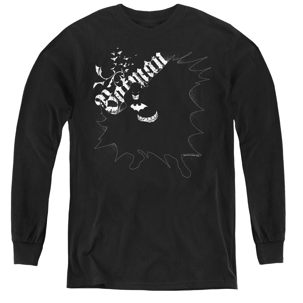 Batman - Darkness - Youth Long Sleeve Tee - Black