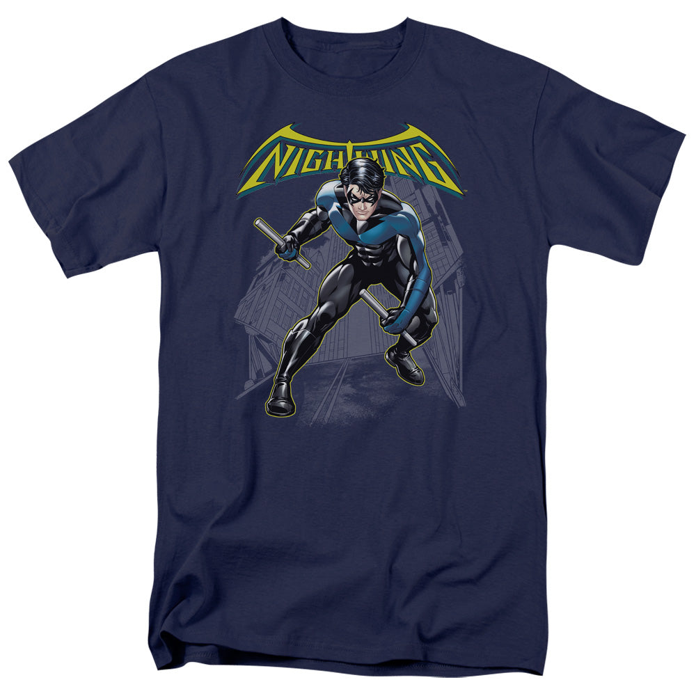 Batman - Nightwing - Short Sleeve Adult 18/1 - Navy T-shirt