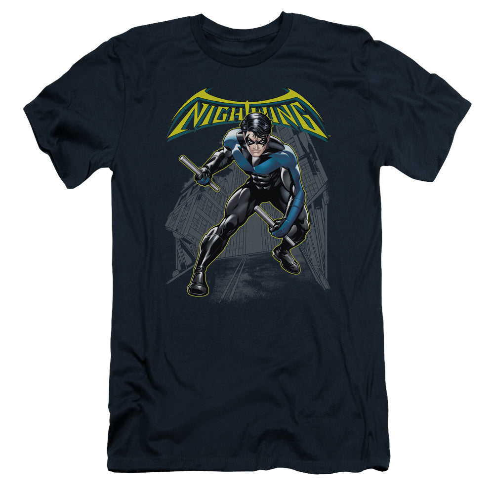 Batman - Nightwing - Short Sleeve Adult 30/1 - Navy T-shirt