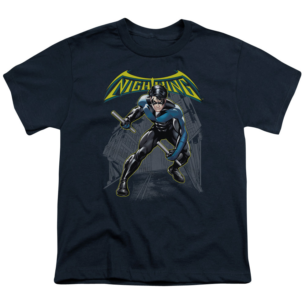 Batman - Nightwing - Short Sleeve Youth 18/1 - Navy T-shirt