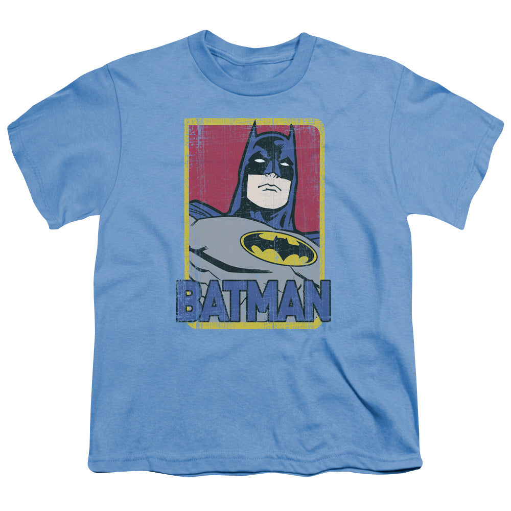 Batman - Primary - Short Sleeve Youth 18/1 - Carolina Blue T-shirt