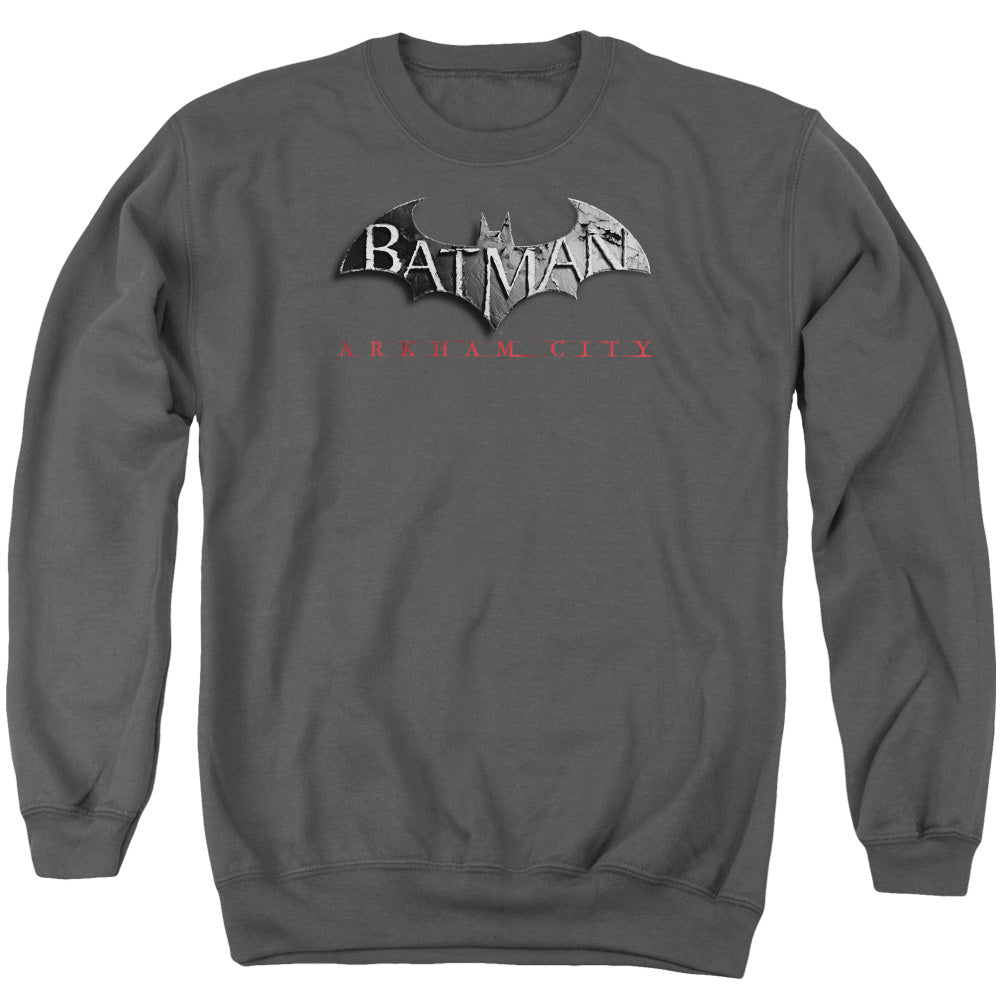 Arkham City - Logo - Adult Crewneck Sweatshirt - Charcoal