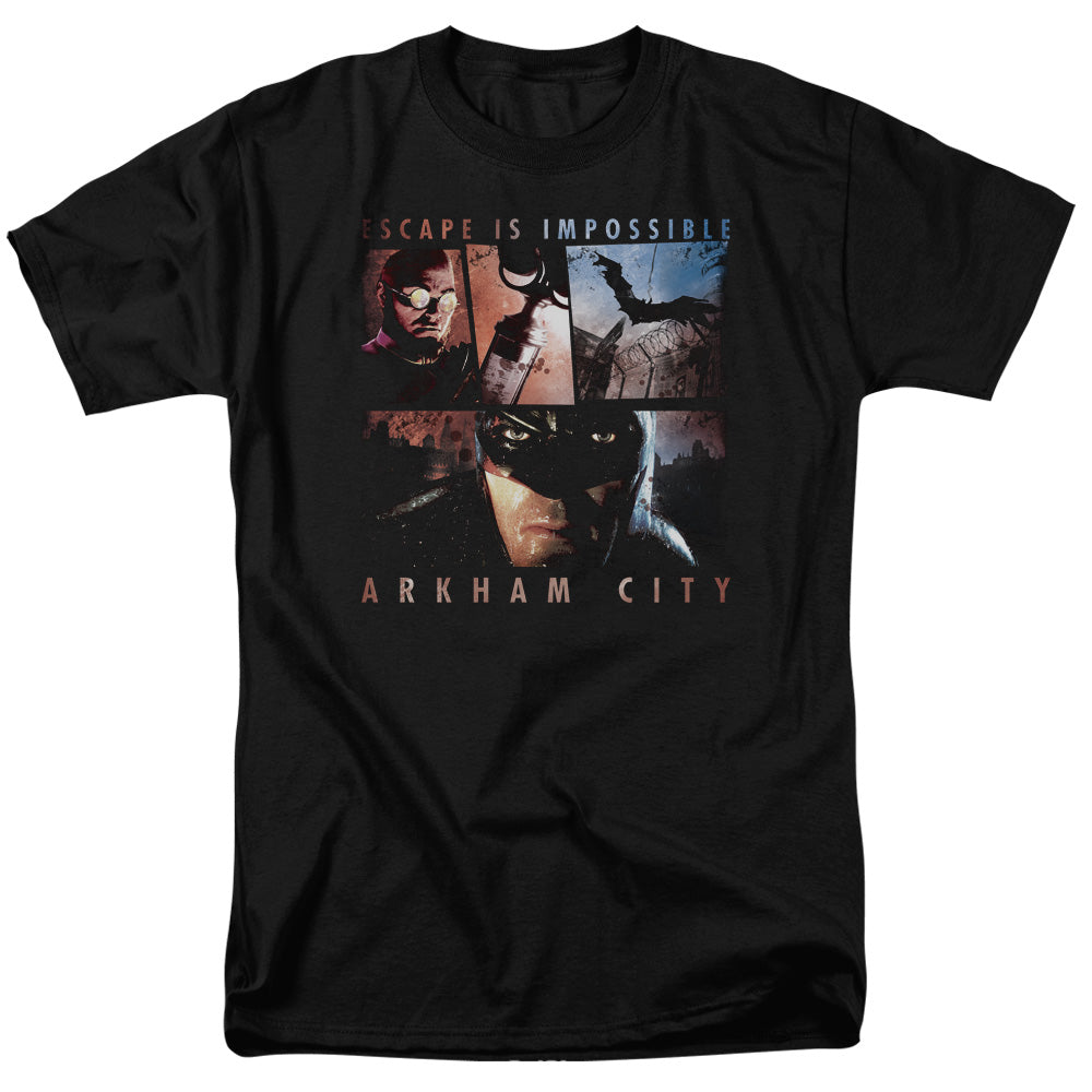 Arkham City - Escape Is Impossible - Short Sleeve Adult 18/1 - Black T-shirt