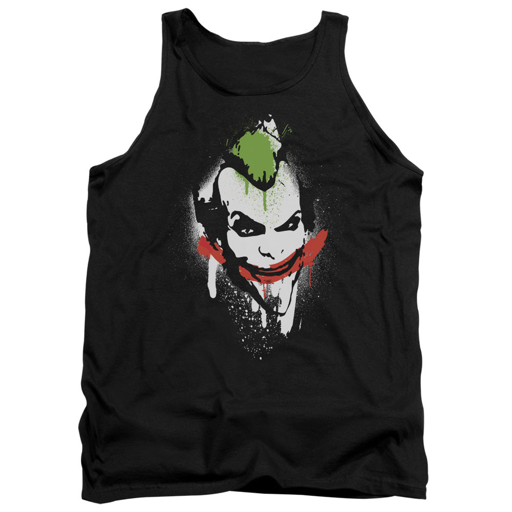 Arkham City - Spraypaint Smile - Adult Tank - Black