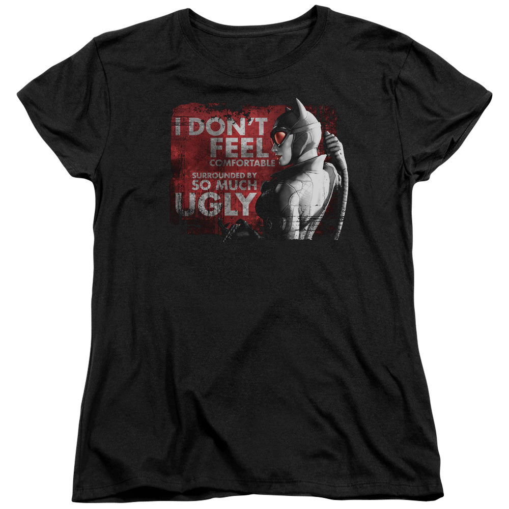 Arkham City - So Much Ugly - Short Sleeve Womens Tee - Black T-shirt