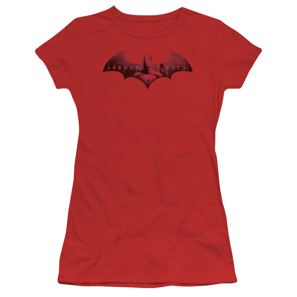 Arkham City - In The City - Short Sleeve Junior Sheer - Red T-shirt