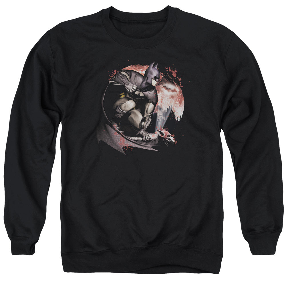 Arkham City - Blood Moon - Adult Crewneck Sweatshirt - Black