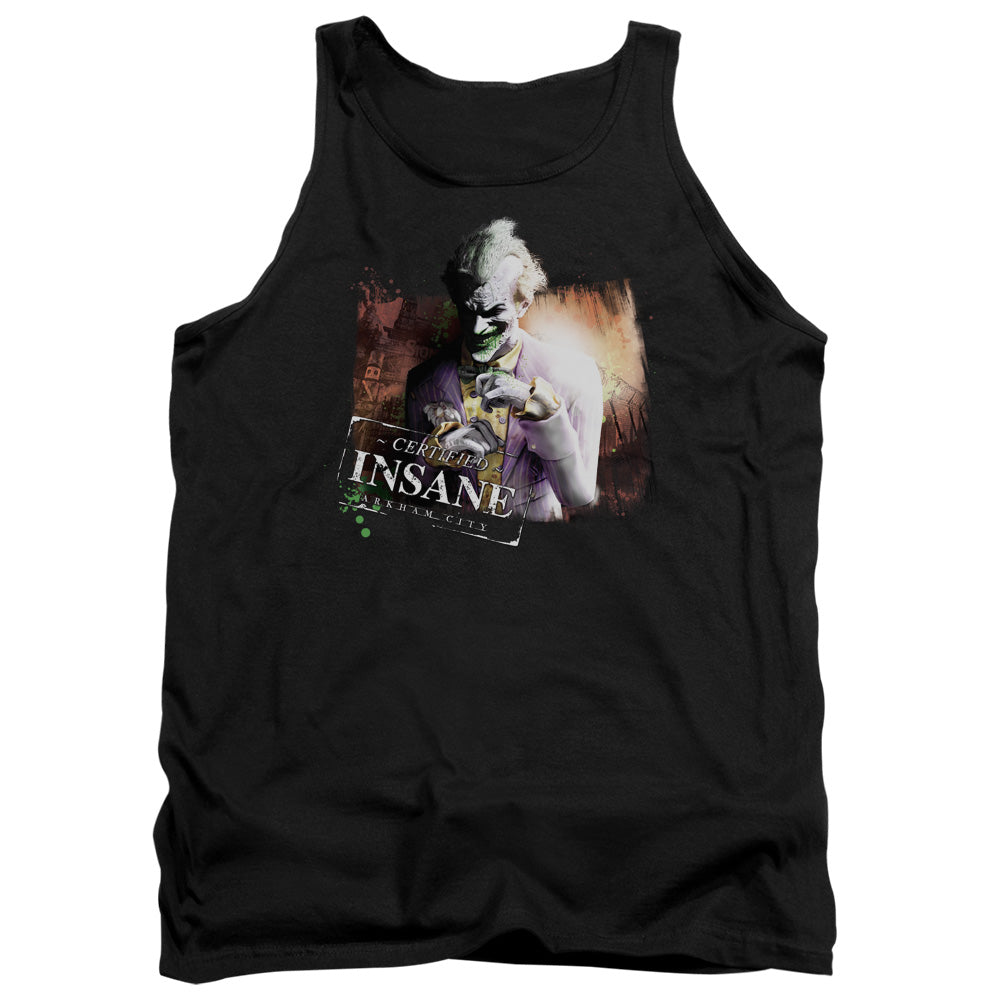 Arkham City - Certified Insane - Adult Tank - Black