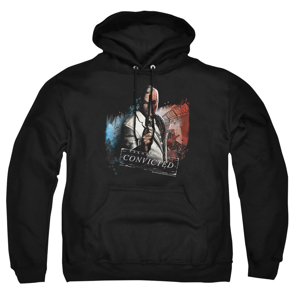 Arkham City - Two Face - Adult Pull-over Hoodie - Black