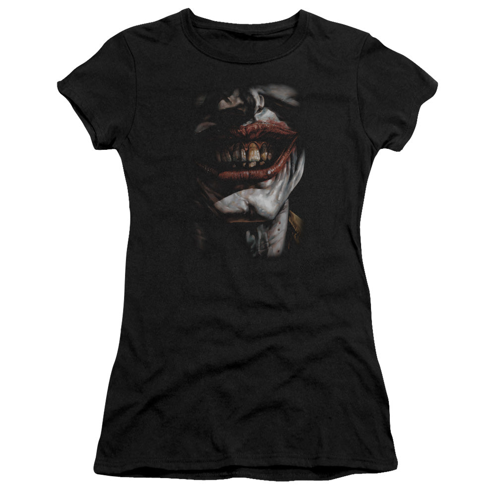 Batman - Smile Of Evil - Short Sleeve Junior Sheer - Black T-shirt