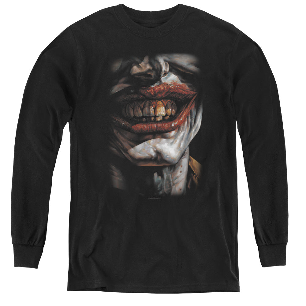 Batman - Smile Of Evil - Youth Long Sleeve Tee - Black