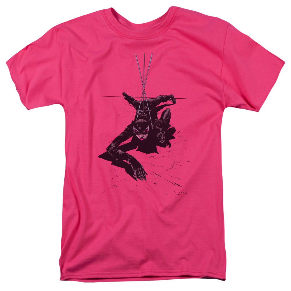 Batman - Catwoman Rope - Short Sleeve Adult 18/1 - Hot Pink T-shirt