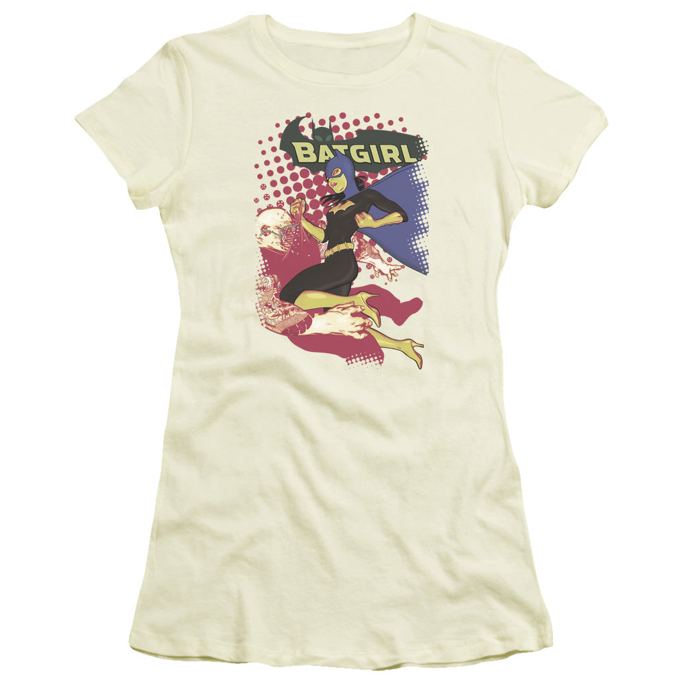 Batman - Batgirl Crunch - Short Sleeve Junior Sheer - Cream T-shirt