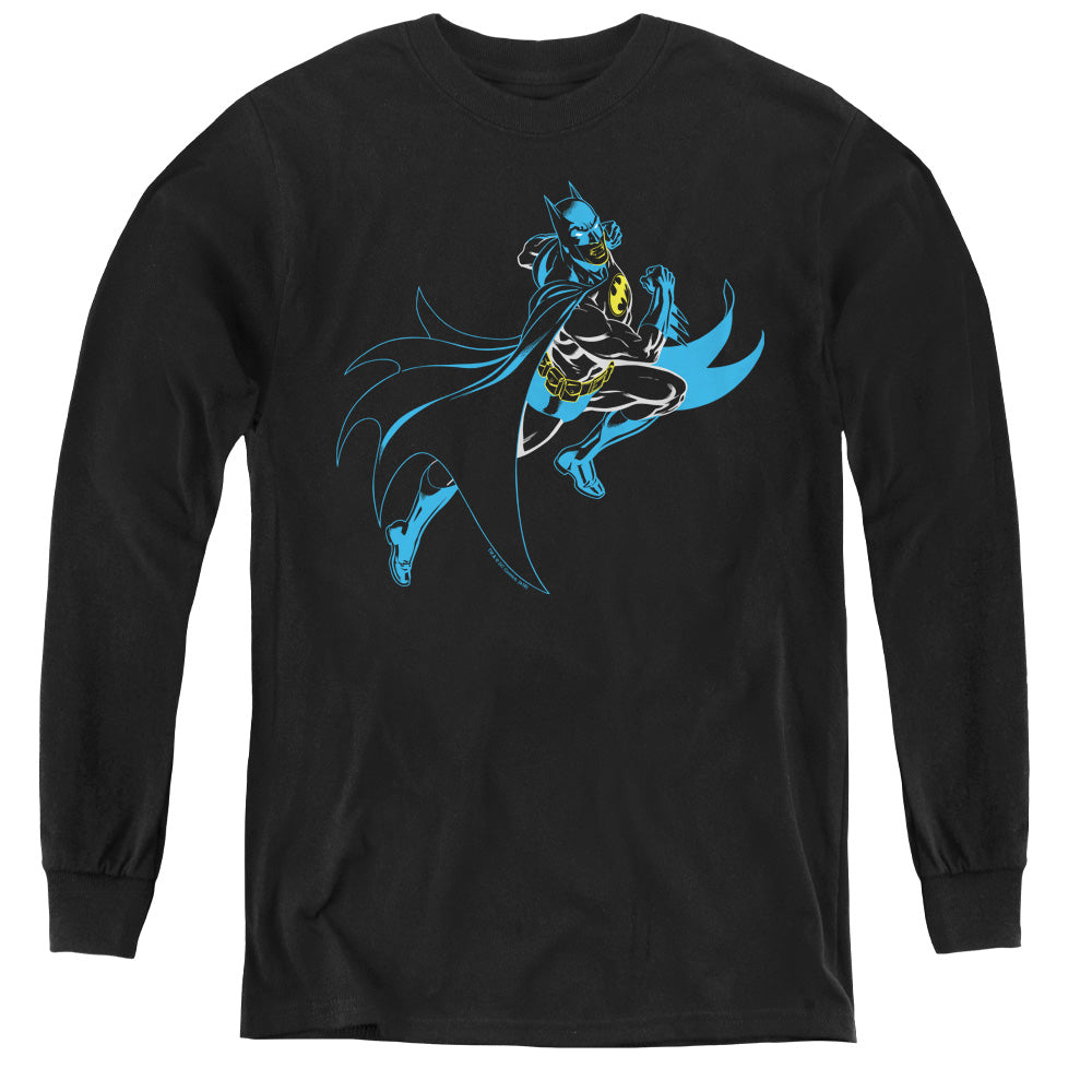 Batman - Neon Batman - Youth Long Sleeve Tee - Black