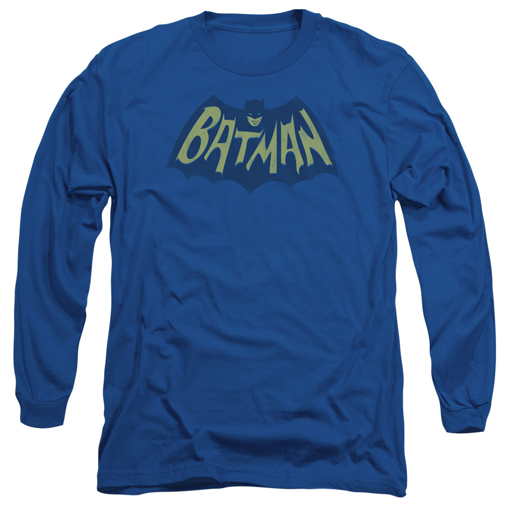 Batman - Show Bat Logo - Long Sleeve Adult 18/1 - Royal Blue T-shirt