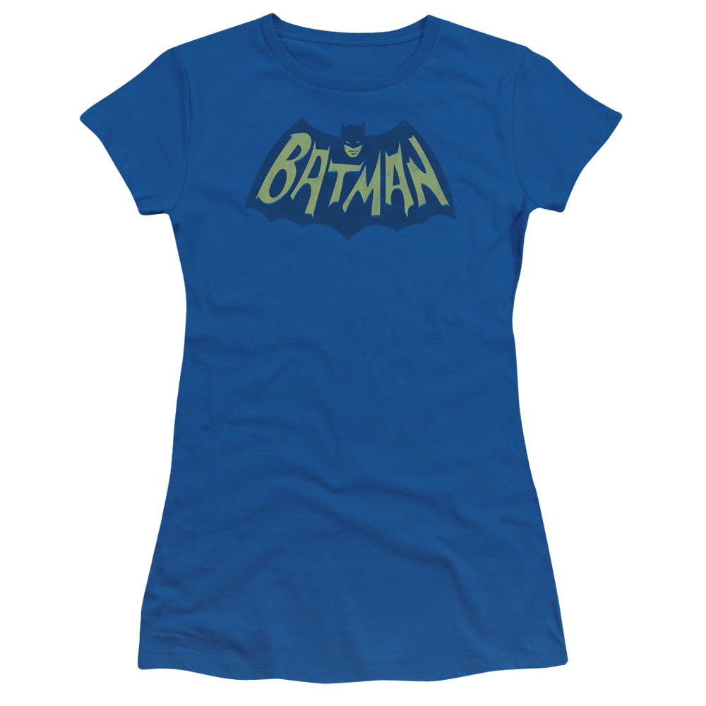 Batman - Show Bat Logo - Short Sleeve Junior Sheer - Royal Blue T-shirt
