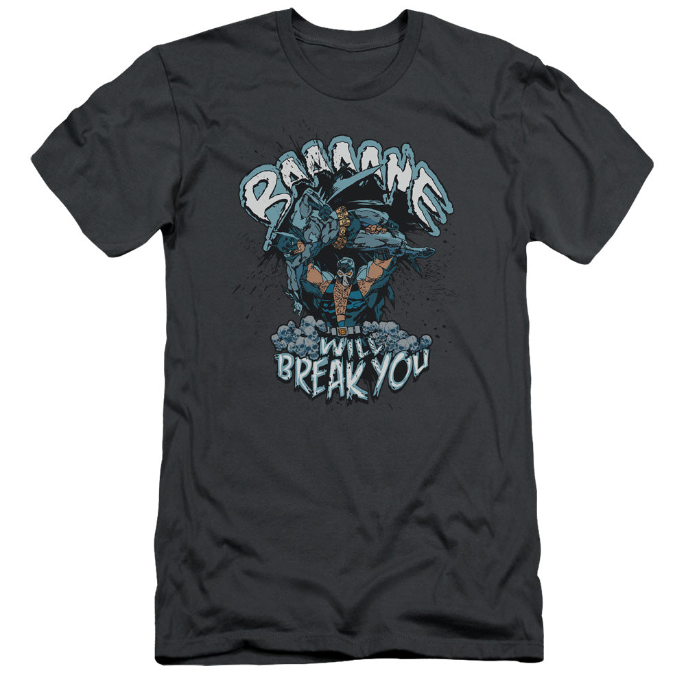 Batman - Bane Will Break You - Short Sleeve Adult 30/1 - Charcoal T-shirt
