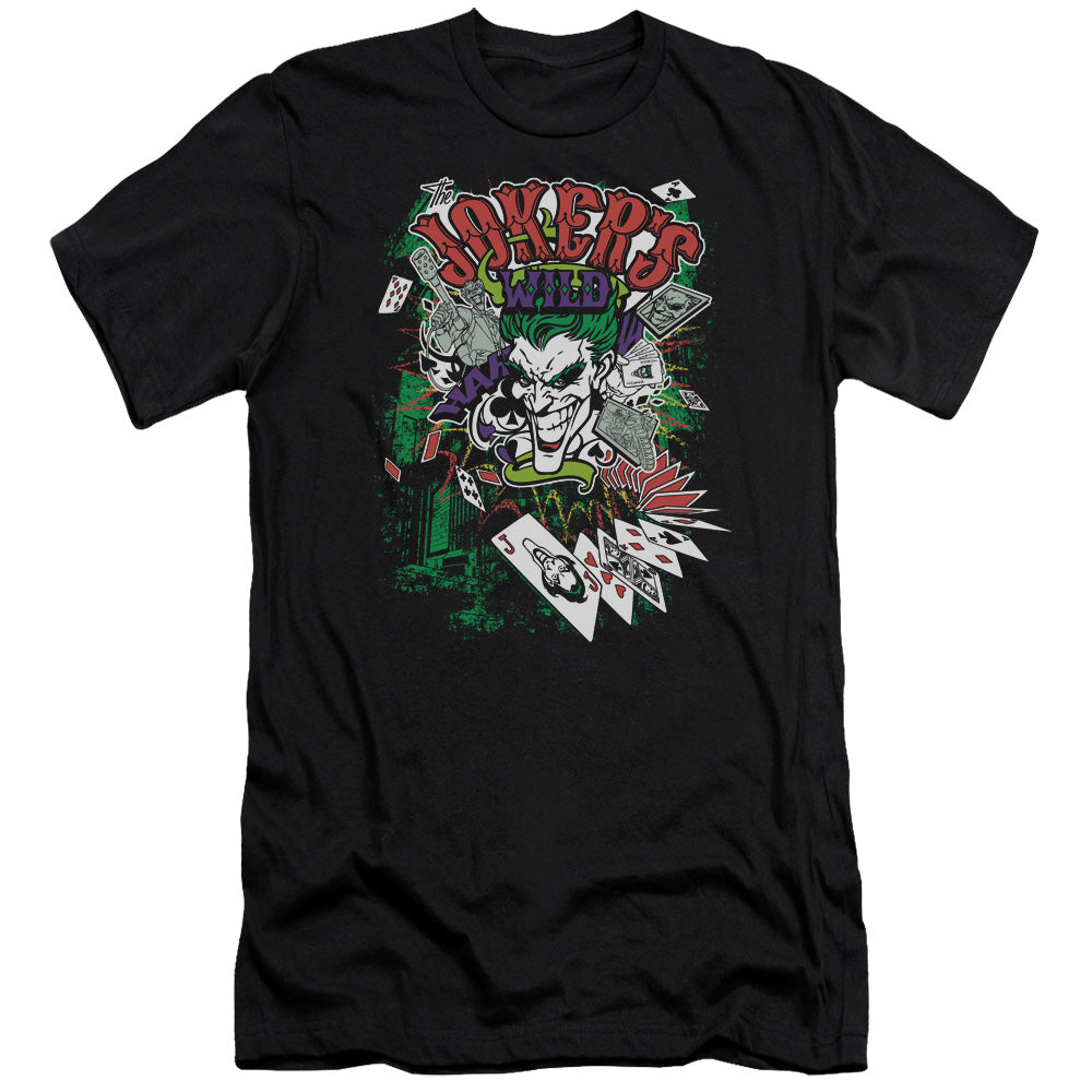 Batman - Jokers Wild-premuim Canvas Adult Slim Fit 30/1 - Black