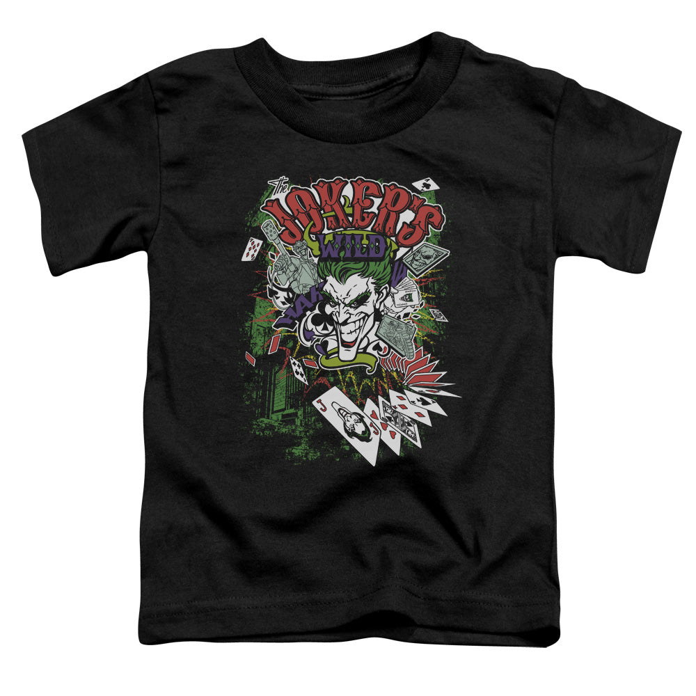 BATMAN JOKERS WILD - S/S TODDLER TEE - BLACK - T-Shirt