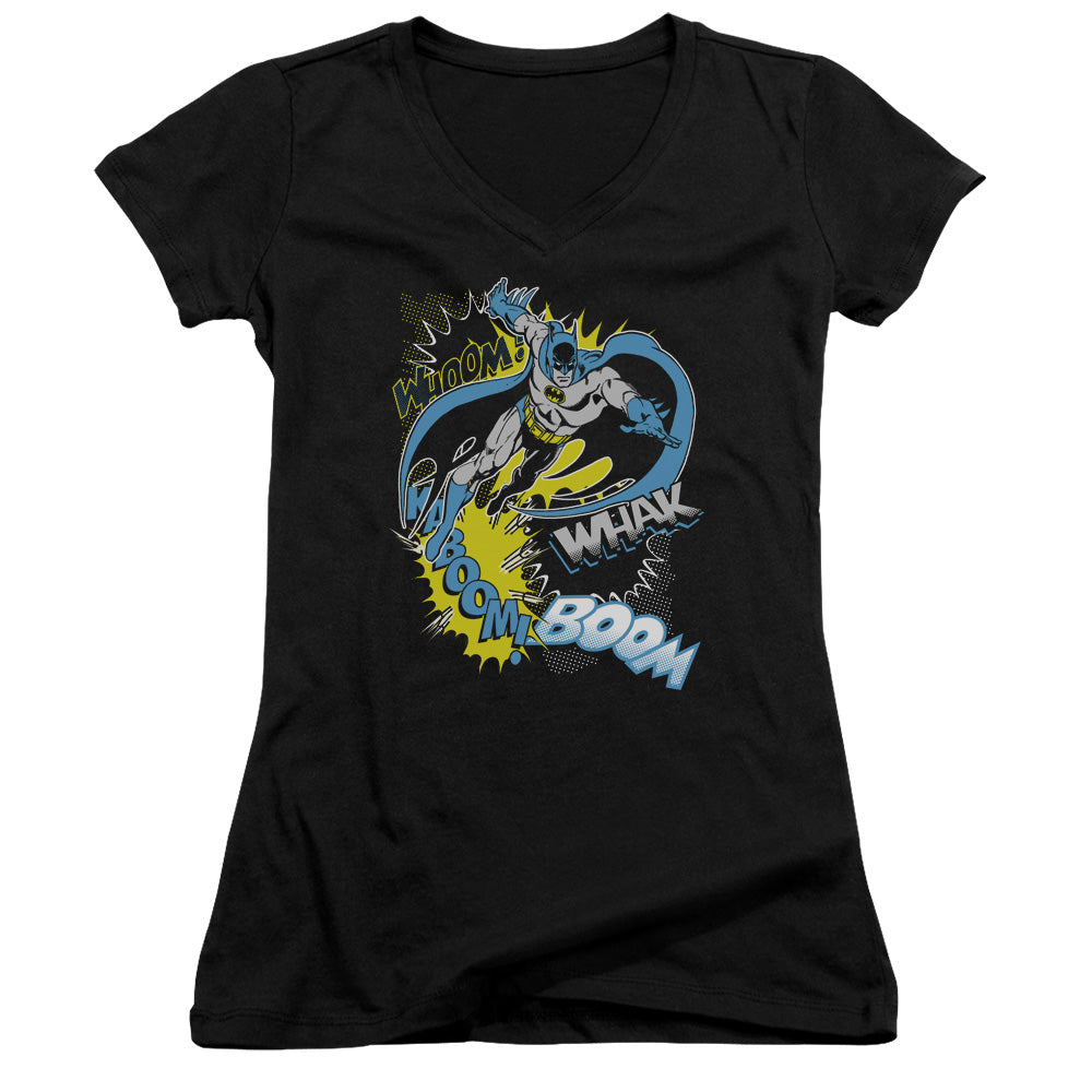 Batman - Bat Effects - Junior V-neck - Black