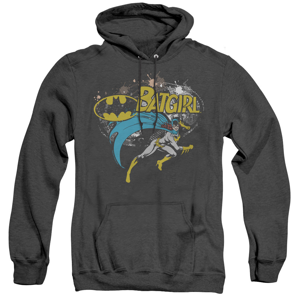 Batman - Batgirl Halftone - Adult Heather Hoodie - Black