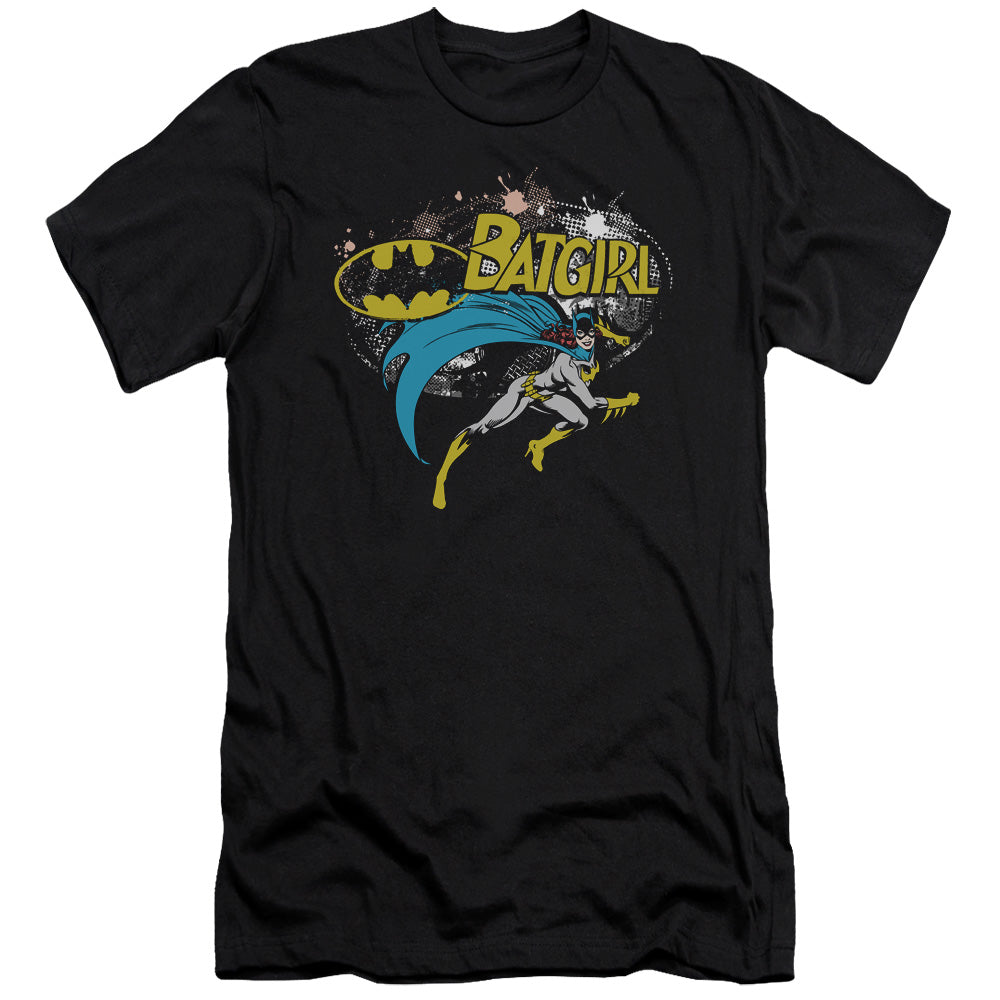 Batman - Batgirl Halftone - Short Sleeve Adult 30/1 - Black T-shirt