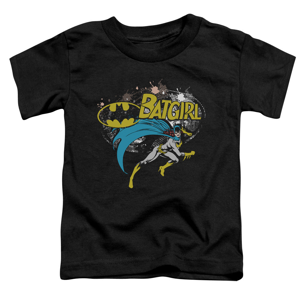 Batman - Batgirl Halftone - Short Sleeve Toddler Tee - Black T-shirt