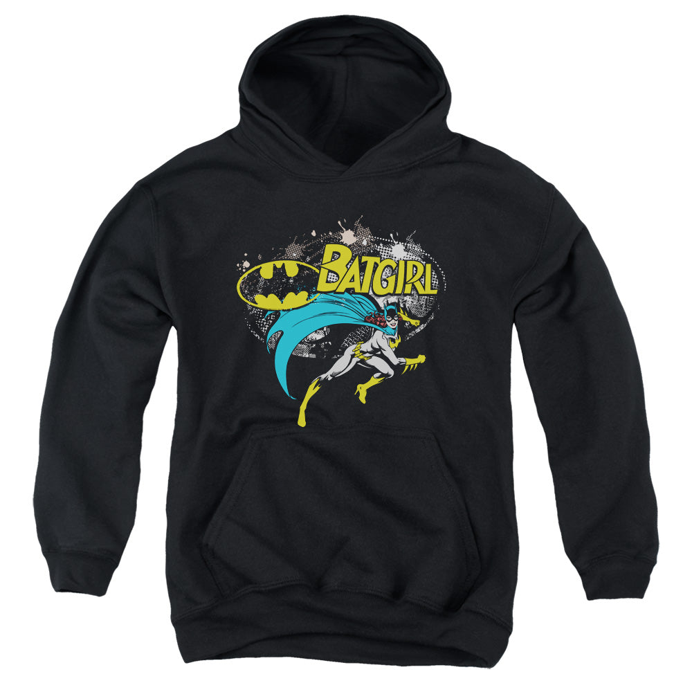 Batman - Batgirl Halftone - Youth Pull-over Hoodie - Black