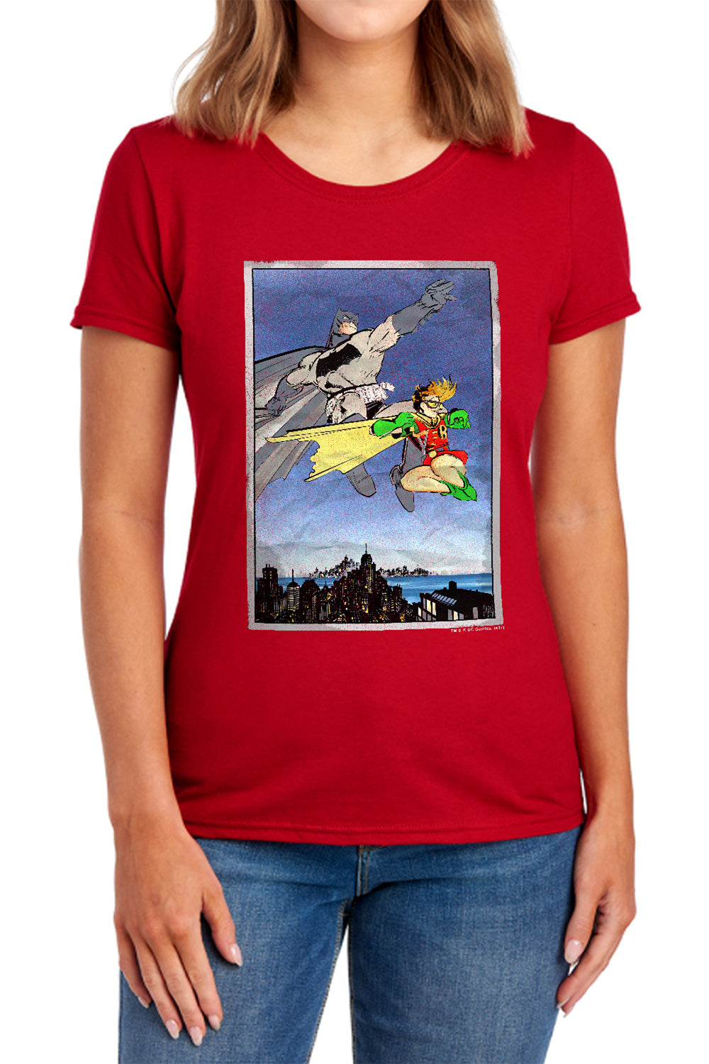 Batman - Dkr Duo - Short Sleeve Womens Tee - Navy T-shirt