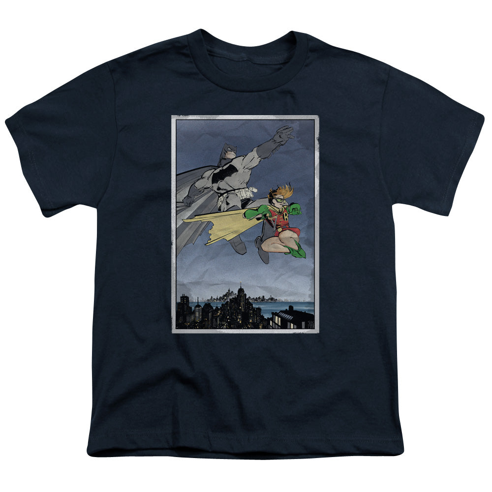Batman - Dkr Duo - Short Sleeve Youth 18/1 - Navy T-shirt