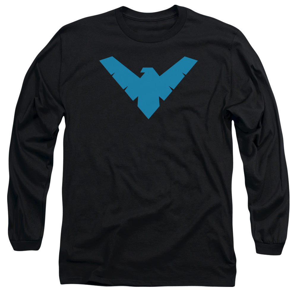 Batman - Nightwing Symbol - Long Sleeve Adult 18/1 - Black T-shirt